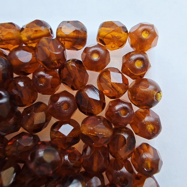 Gibigyongy.hu - Cseh Csiszolt 6 mm 10090 Dark Topaz