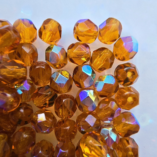 Gibigyongy.hu - Cseh Csiszolt 6 mm X10090 Dark Topaz AB