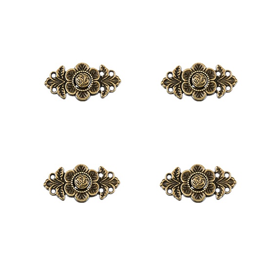 Gibigyongy.hu - Díszes filigrán kapocs 34x16 mm antik bronz SK6-2