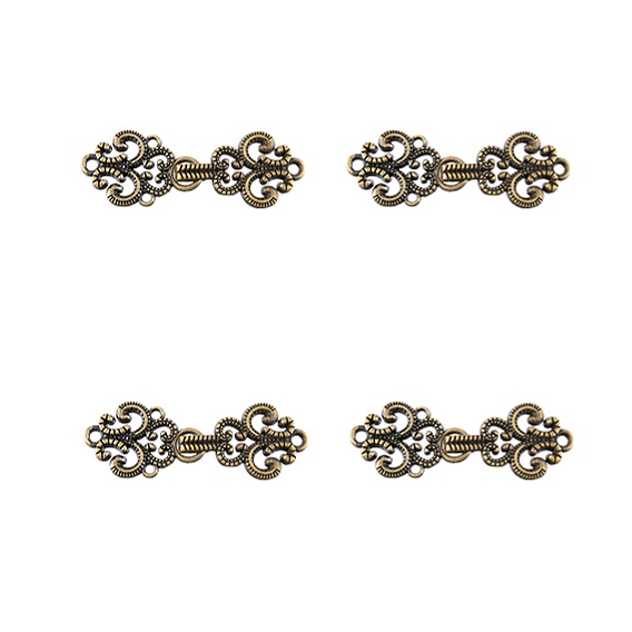 Gibigyongy.hu - Díszes filigrán kapocs 44x15 mm antik bronz SK7-2