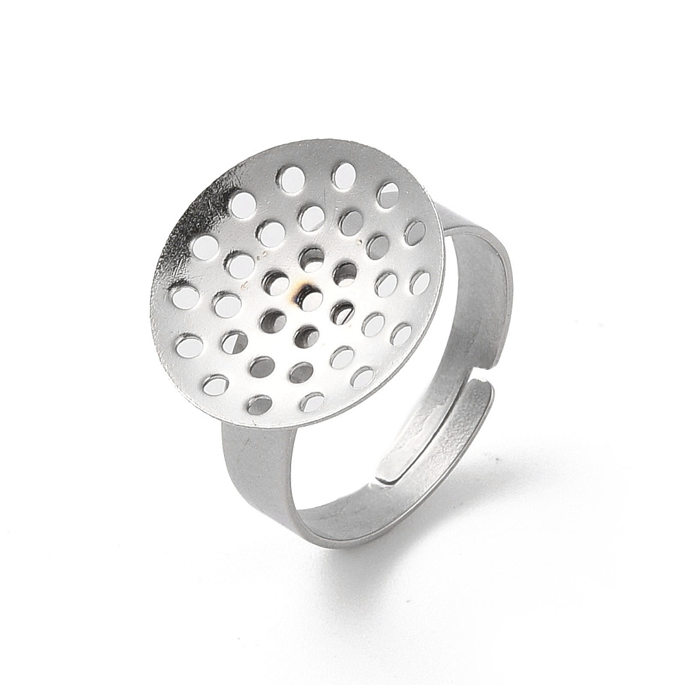 Gibigyongy.hu - Gyűrűalap 18 mm szitás  platina GYA3-NP
