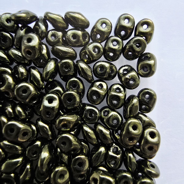 Superduo 2,5x5 mm LK23980 Luster-Metalic Olivne