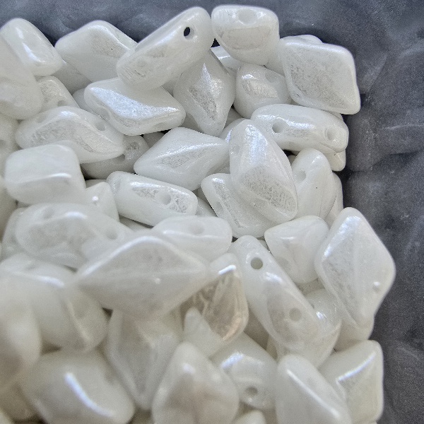 GemDuo 8x5 mm L03000 Luster Opaque White