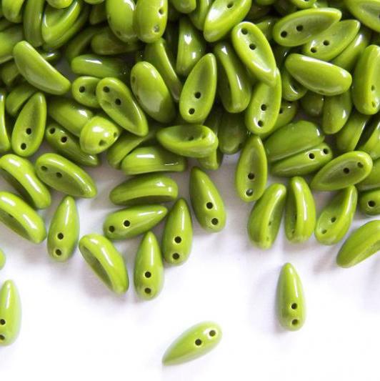 Chilli bead 4x11 mm Opaque Olivine 53420