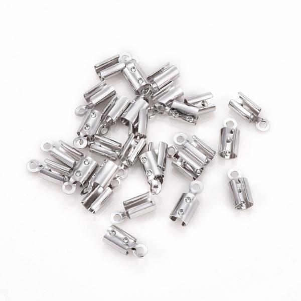 Gibigyongy.hu - Szálvég bőrszálhoz 8x3 mm platina SZV18-5