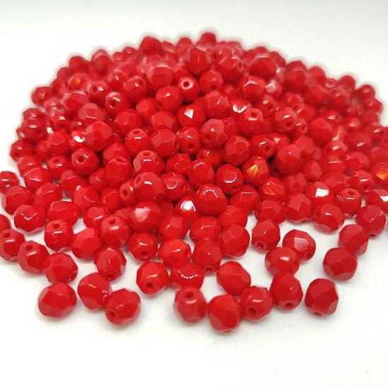 Gibigyongy.hu - Cseh Csiszolt 6 mm 93200 Opaque Red