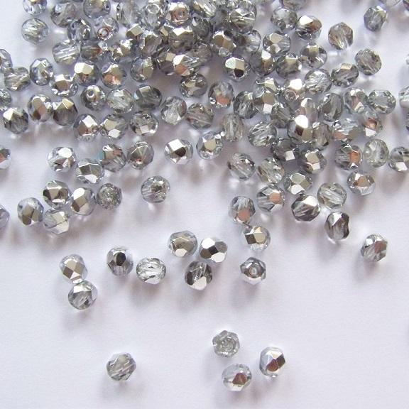 Gibigyongy.hu - Cseh Csiszolt 6 mm S00030 Silver 1/2 Coated Crystal